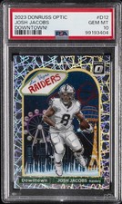 2023 PANINI DONRUSS OPTIC DOWNTOWN! #D12 JOSH JACOBS PSA 10