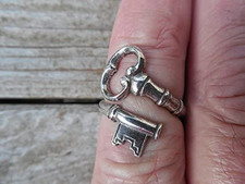 Jewelry Tycoonon Sale Skeleton Key Ring Handmade Silver Vintage Adjustable