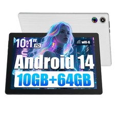Tablet 10 Inch Android 14 Octa Core 10GB RAM 64GB ROM 1TB Expandable Dual Camera