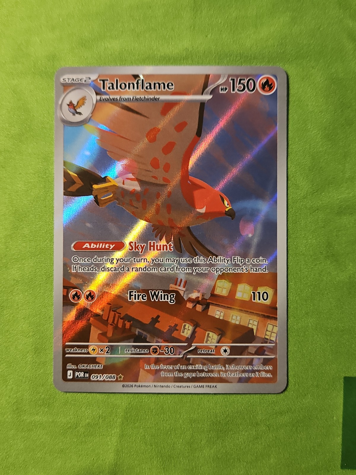 Talonflame 91/88 Perfect Order - Pokemon TCG Illustration Rare Full Art Holo