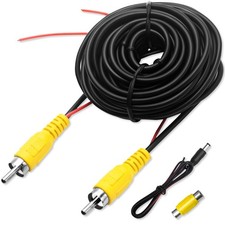 YZW Premium Backup Camera Cables RCA 20FT/6 Meters , Car 20 feet, Black