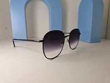 Quay Australia Jezabell Black Smoke Fade Oversized Round Sunglasses