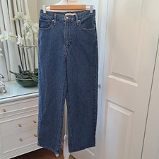 Levi's Womens High Waisted Straight Wide Leg Medium Wash Cotton Blend Jeans 28