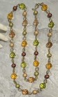 VTG KJL KENNETH LANE Long Beaded Necklace faceted lucite Faux Pearl bead Fall — photo 7