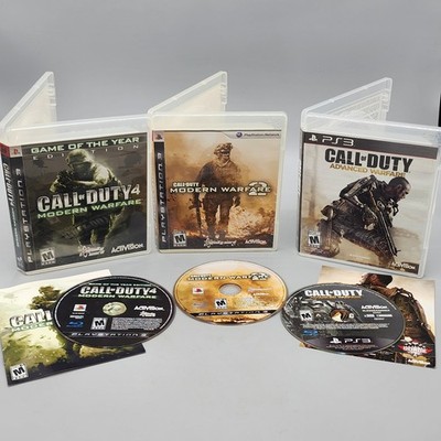 PS3 LOT: Call of Duty: Modern Warfare 1, MW 2 + Advanced Warfare (PlayStation 3)