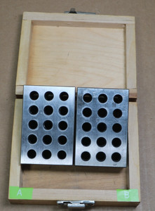 Vintage Fowler Precision 1-2-3 Blocks 31 Holes #52-439-031 USA Made, Boxed