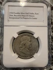 1950-P  FRANKLIN HALF DOLLAR, GOOD DATE, BEAUTIFUL COIN ENCAPSULATED