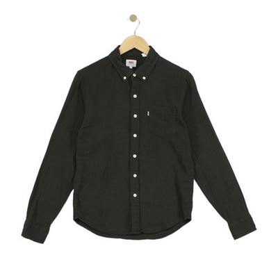 Levis Hemd Herren Größe S Grün Slim Fit Knopfleiste Freizeit Langarm Klassisch
