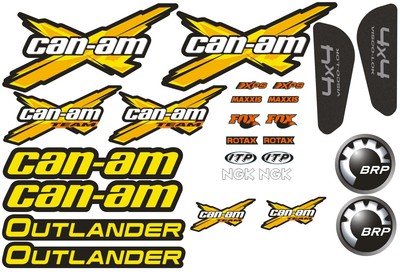Aufkleberset Can-am outlander Farbe gelb