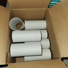 Lot of 7 White Empty Toilet Paper Rolls Tubes for arts crafts school projects
