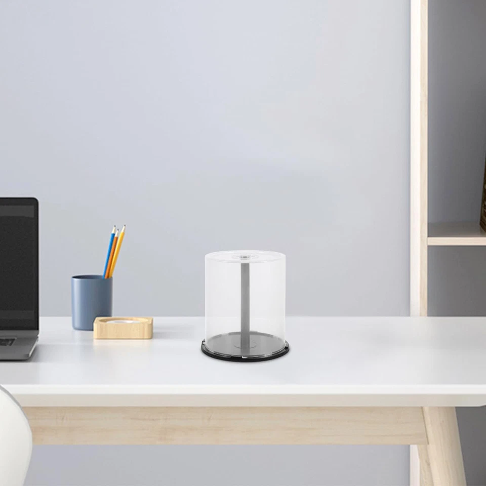 Clear Plastic DVD Storage Box, Holds 100 Discs, Media Organizer for Home/Office - Image 4 of 4