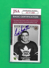 SID SMITH (D) 1991-92 ULTIMATE TORONTO MAPLE LEAFS JSA CERTFIED AUTOGRAPH CARD