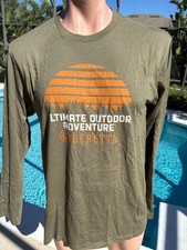 Beretta Firearms Hunting Adventure Long Sleeve T Shirt Mens L Large Army Green