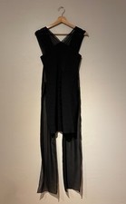 Bebe Dress Black Cocktail Bodycon Sheer Back Scarf S MSRP $139 NEW w/ TAG