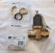 Wilkins 1-NR3XLDUC 1" NR3XL Pressure Reducing Valve with Double Union FNPT Coppe