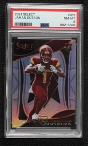 2021 Panini Select 2022 XRC Prizm Jahan Dotson #415 PSA 8