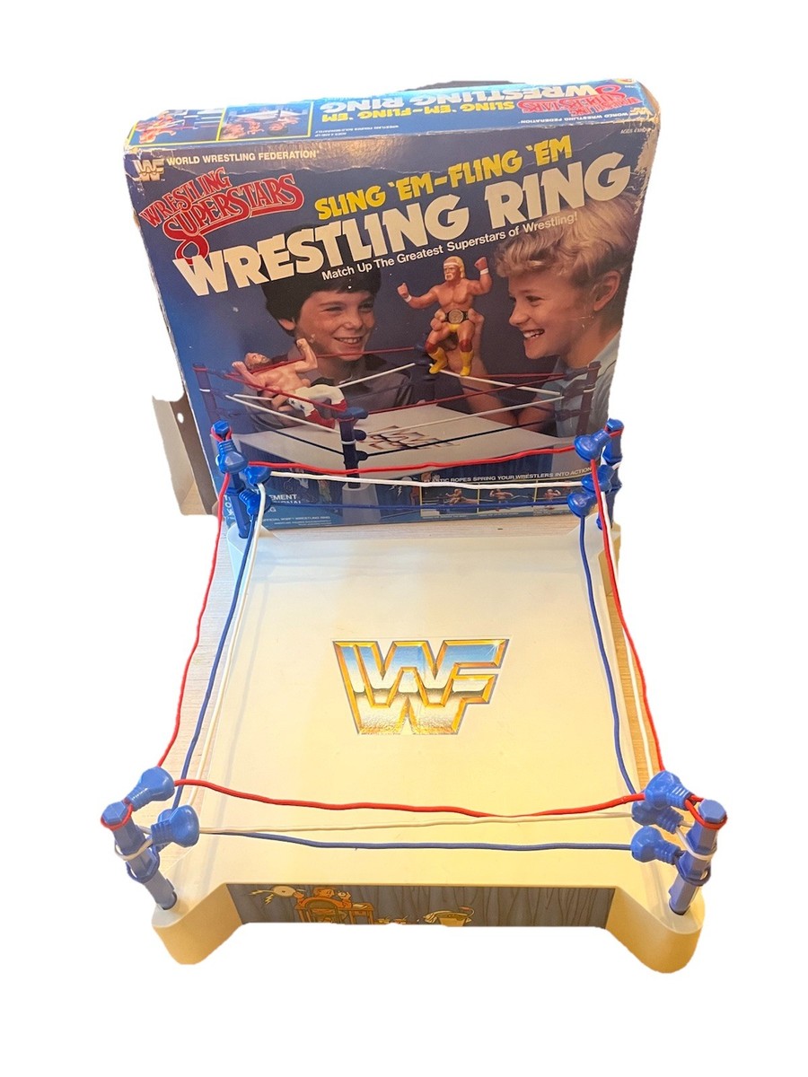Vintage 1985 WWF LJN Wrestling Superstars Sling Em-Fling Em