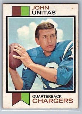 1973 Topps - Johnny Unitas #455 Wearing a Baltimore Colts Uniform - HOF EX