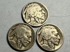 (Lot of 3) 1921 VG Indian Head BUFFALO NICKELS. Exact coins shown. #q1