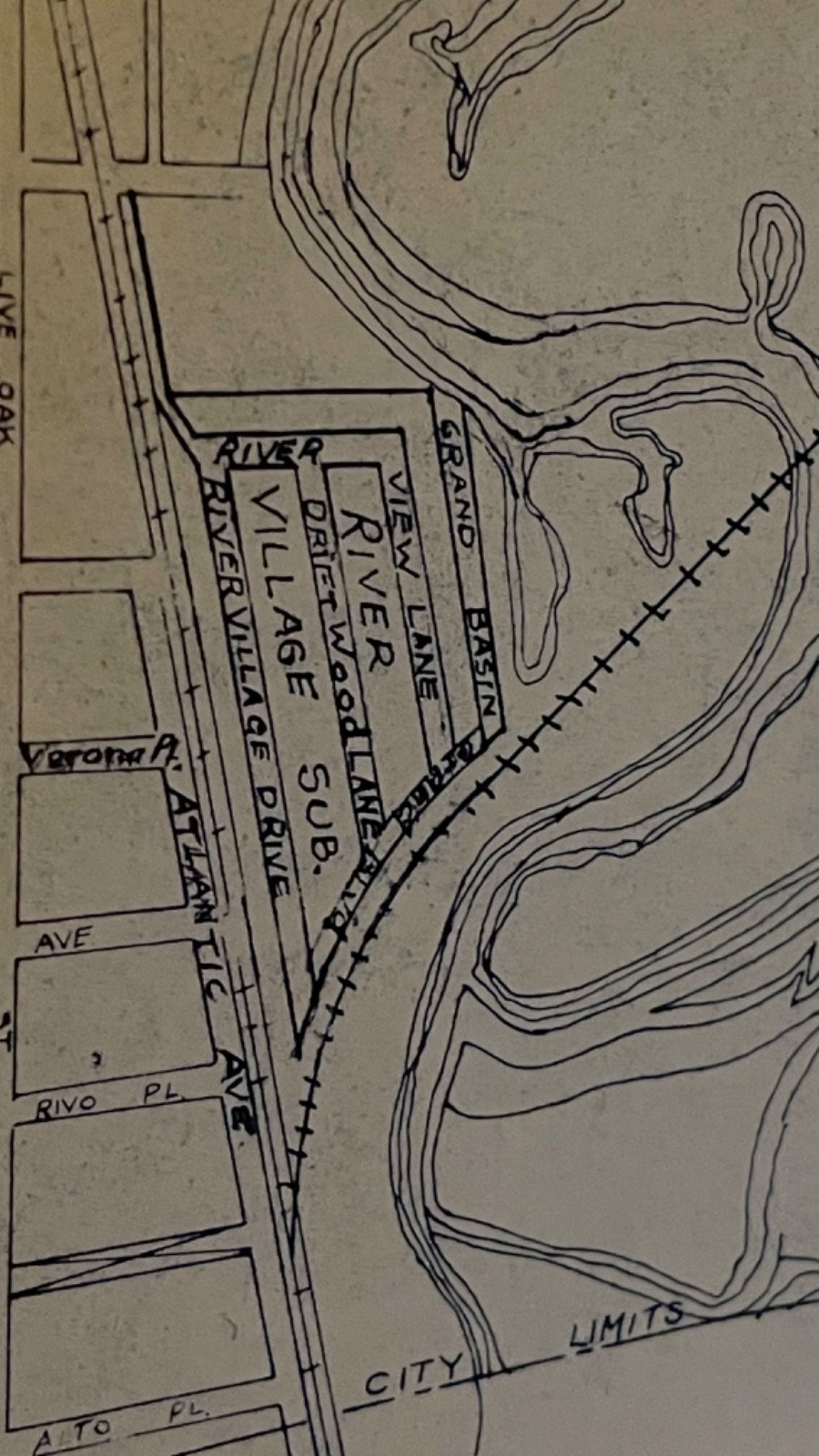 Rare VTG Hand Drawn & Printed 44x27 MAP Florida TARPON SPRINGS Nautical Decor