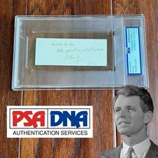 ROBERT F. KENNEDY * PSA * Autograph Cut Signature Signed Attorney General