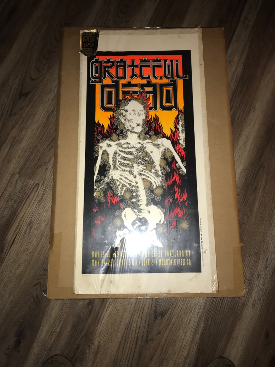 Alton Kelley signed silkscreen GRATEFUL DEAD TOUR POSTER 1995 2130