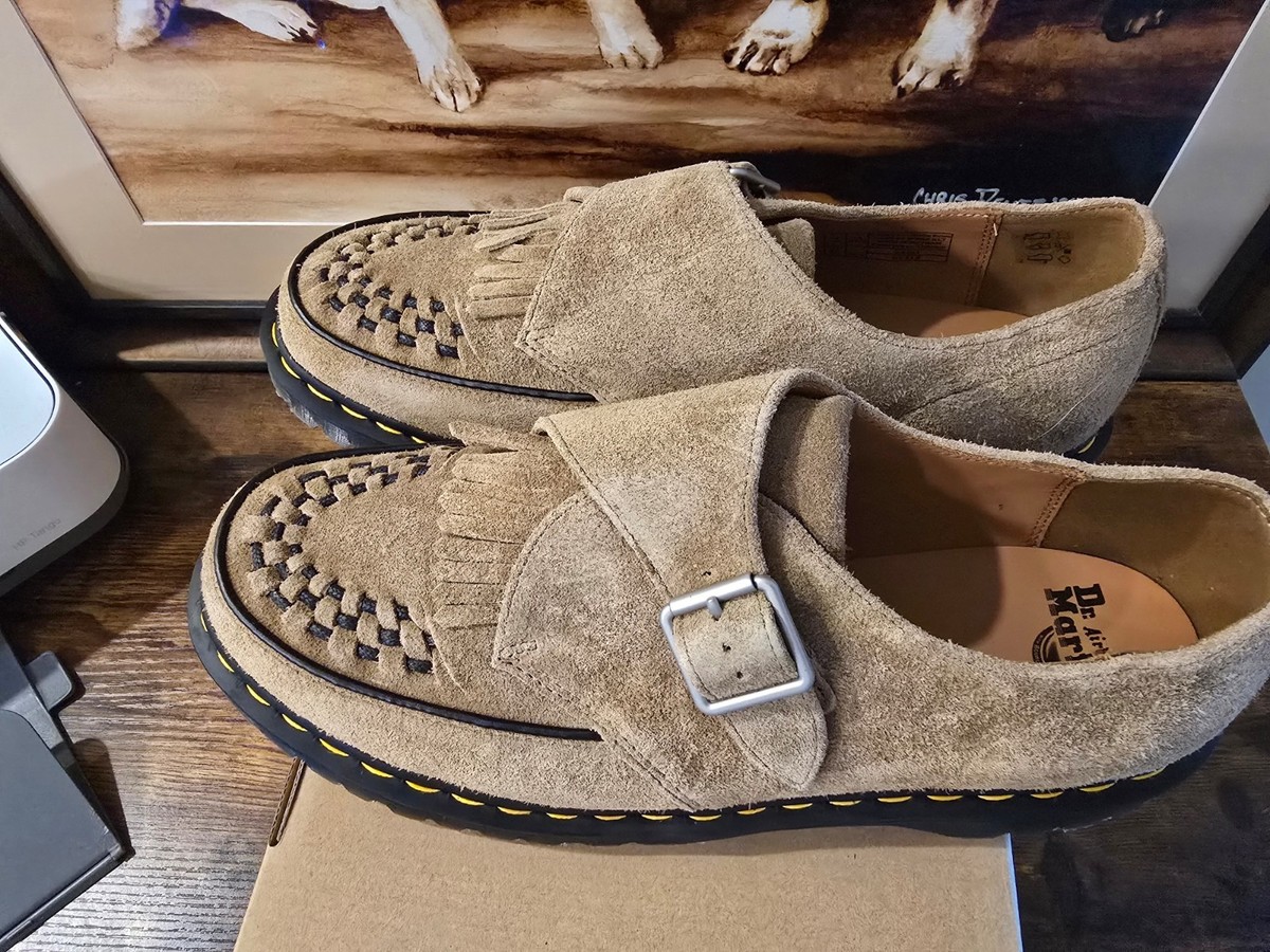 Dr. Doc Martens Ramsey Monk KLT Tan Suede Loafer Men's SZ 12