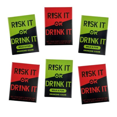 Trinkspiel Karten für Erwachsene | Risk It Or Drink It Partyspiel | Lustiger Mut