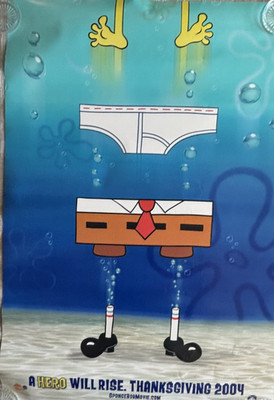 Sponge Bob Square PantsVintage 2003  Movie Original Promo Poster 27x40 Rolled DS