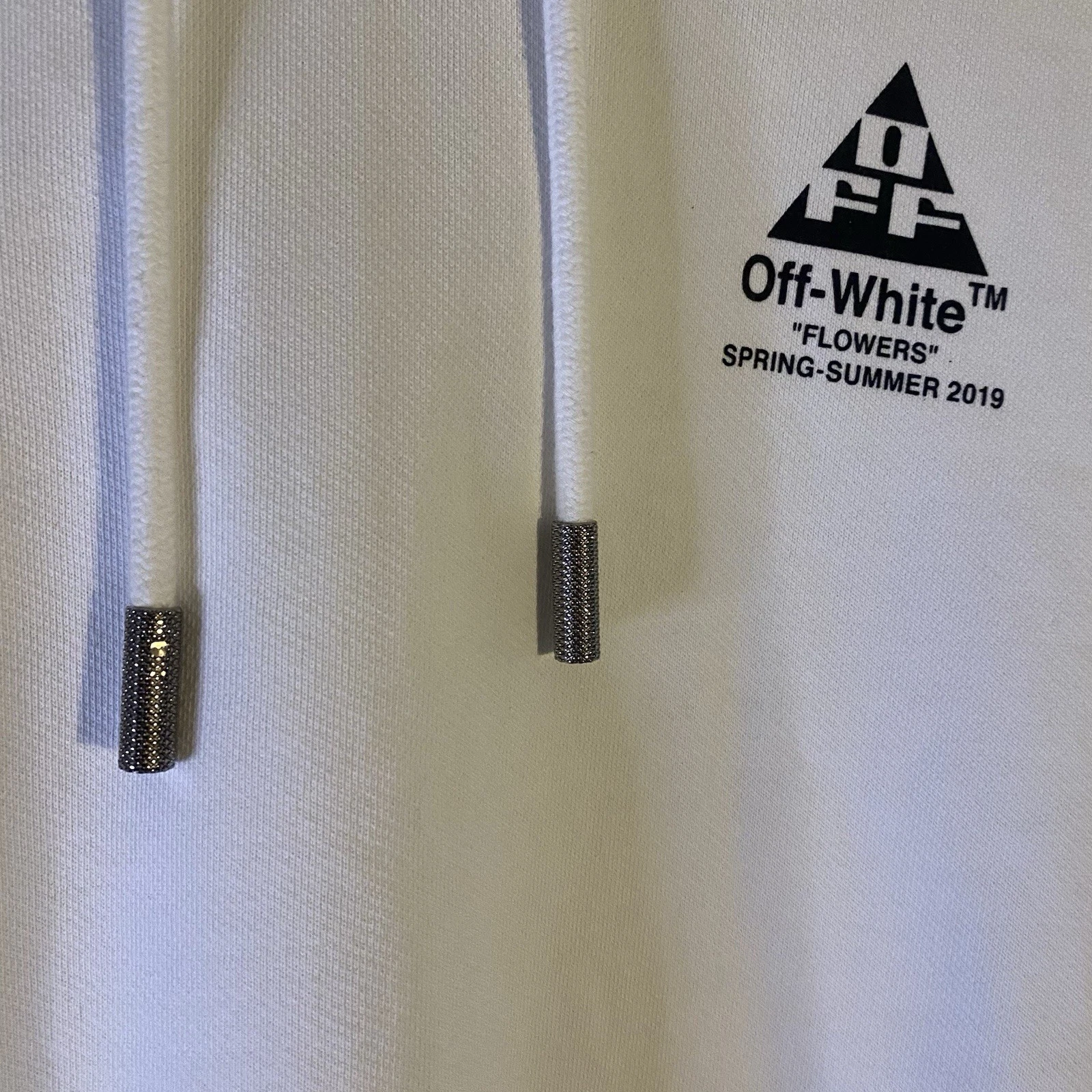 Felpa con cappuccio Off White "Fiori" Primavera Estate 2019 Fiori e Frecce Taglia XS