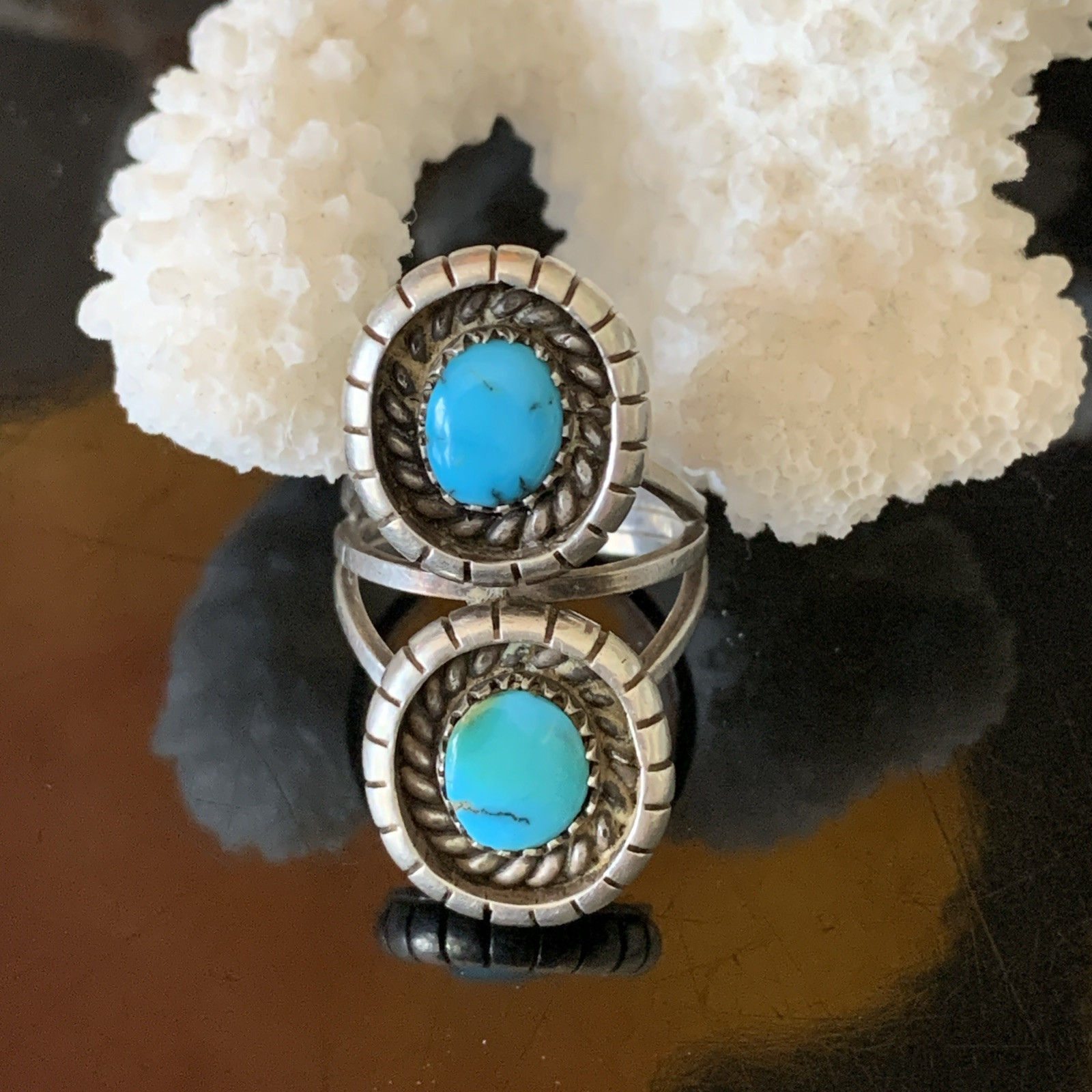 NAVAJO MARY MARIE YAZZIE NATIVE AMERICAN TURQUOISE STERLING SILVER