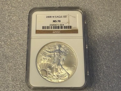 2008-W American Silver Eagle NGC MS70  1 oz Silver