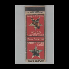 1930s Matchbook Cover Diamond Quality White Star Line NY