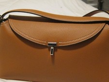 Toteme T Lock Women's Leather Shoulder Bag -  TAN -Style number 241-WAL956-LE002