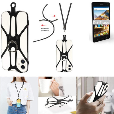 Handyband für Archos 50d Neon Fingerhalterung Lanyard