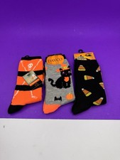 Halloween Theme LOT OF 3 PAIR Novelty Socks NWT Ladies Socks Kids Socks