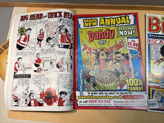 Last Dandy Comic with First Dandy Comic and a copy of the Beano