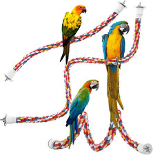Bird Rope Perches,Parrot Toys 21 Inches Rope Bungee Bird Toy 21 Inches 1 Pack 
