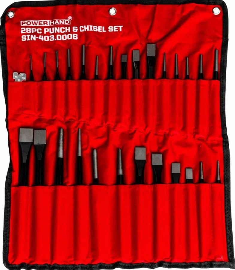 Powerhand SIN-403.0006 Punch & Chisel Set - 28 Piece