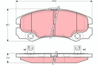 GDB1436 TRW Bremsbelagsatz, Scheibenbremse FüR Holden,Opel,Vauxhall