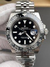 Rolex GMT-Master II 116710LN Silver Oyster Bracelet with Black Bezel