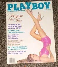 Playboy Magazine June 1995 Playmate of the Year, Ted Turner, Tom Arnold