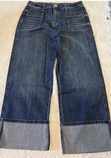 KUT from the Kloth Hi Rise Sienna Straight Leg Women  s Cuffed Jeans Sz 12