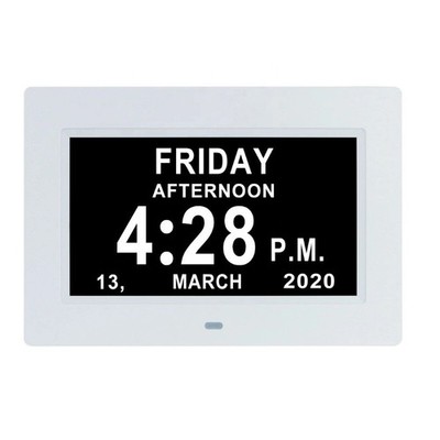7 '' Digital Clock Calendar with Date Day Reminder 12H 24H 2 Modes 1024x600 #vn