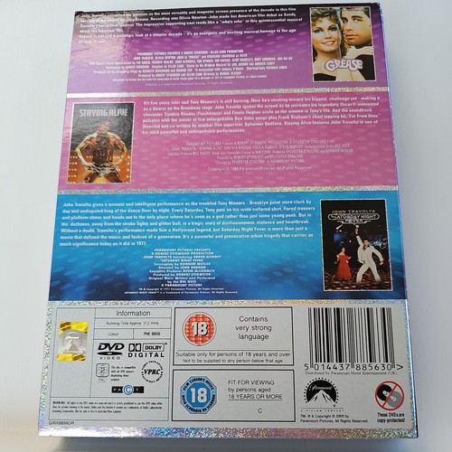 Grease / Saturday Night Fever / Staying Alive (Box Set) (DVD, 2005) - Picture 2 of 3
