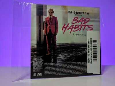 Ed Sheeran Bad Habits Signed CD Single, Animated Single, Funko