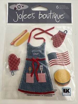 Jolee s Boutique SPRING SEASON BBQ 6pcs Dimensional Scrapbooking Stickers RARE