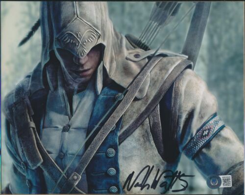 NOAH WATTS/CONNOR BAM BOX GAMER SIGNED 8x10 photo BECKETT COA ASSASSIN'S CREED 3 - Picture 1 of 1