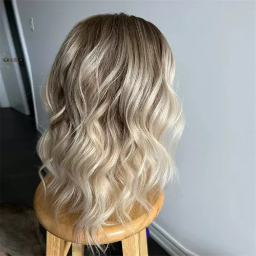 Ash Blonde to Blonde Lace Frontal Wig 100% Human Hair 13x4 Body Wave - Picture 1 of 10