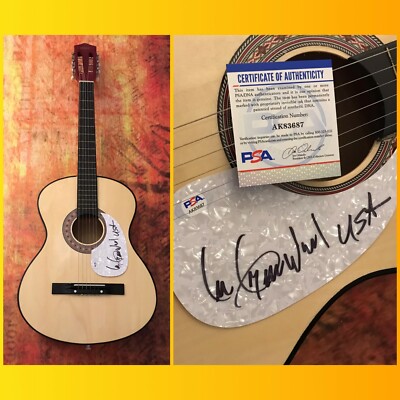 PSA God Bless Die U.S.A.Singer Lee Greenwood Signiert Akustik Gitarre COA